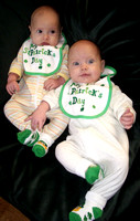 Both babies on St. Patrick's Day.