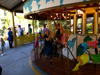 On the carousel at Children's Fairyland