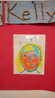 K's self-portrait at Monroe Elementary