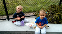 Snack time at the park.