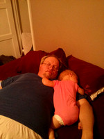 Sleepy baby and Daddy RJ