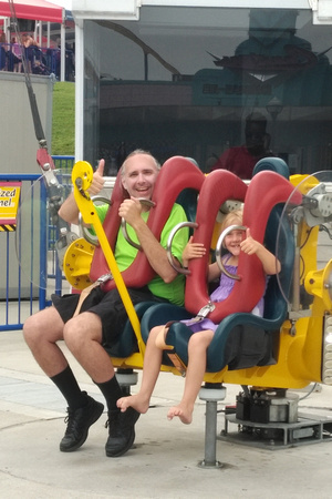 Me and F ready for the SlingShot at Canada's Wonderland