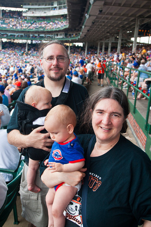 RLP and RA with babies.  (Wrigley Field)