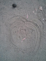 Sand drawing.