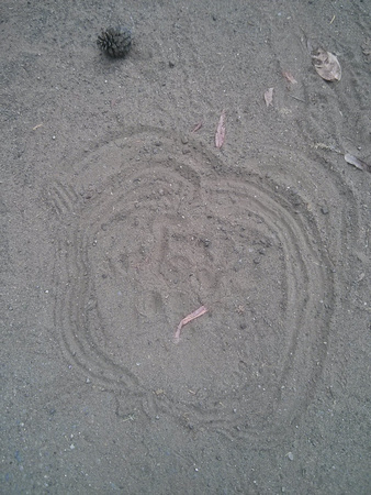 Sand drawing.