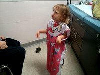 K at the doctor's for her 3 year well baby appointment.