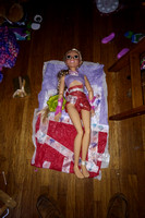 Home-made outfit and bed for Barbie