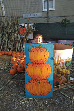 K at the pumpkin patch