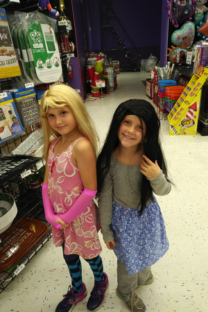 Trying on some wigs