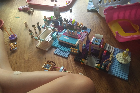 K built some stuff out of lego