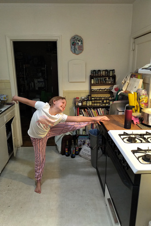 Yoga in the kitchen