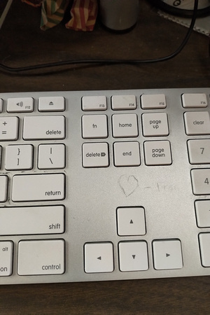 Random heart on my keyboard