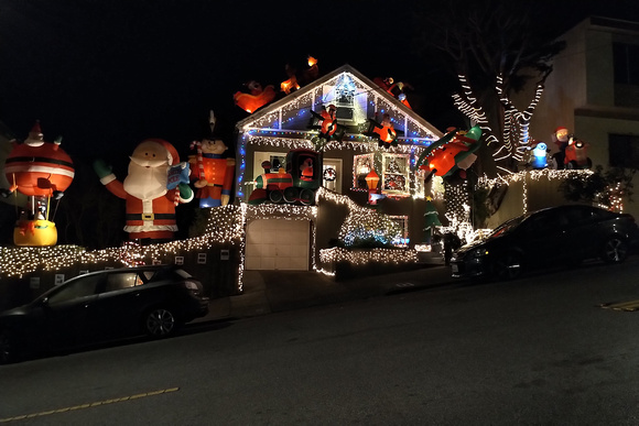A Christmas house just up the street from us