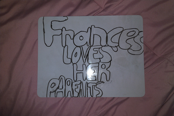 Frances loves her parents