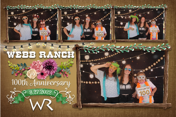 Photo booth at the Webb Ranch party