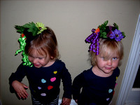 Girls with their new fancy hats!