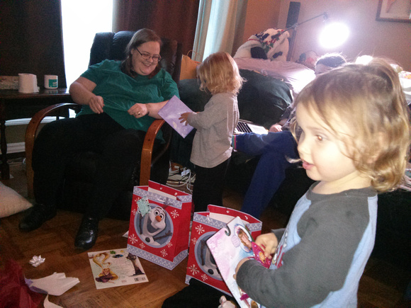 Opening presents from AJ