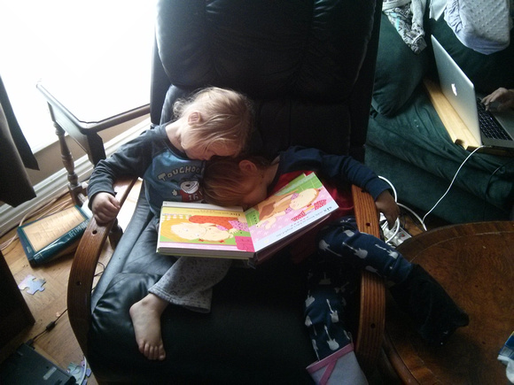 They fell asleep reading.