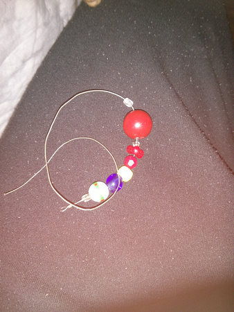 The necklace F made.