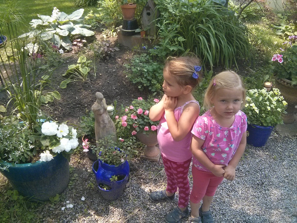 Visiting a friend's flower garden at Ga's house. #MomTrip2015