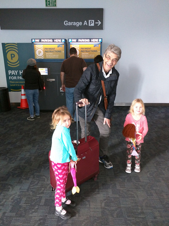Picking up Grandpa Dennis at the airport.