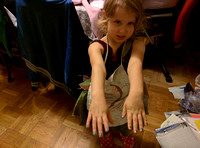K's self-painted nails.