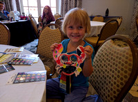 F with her craft session mask at BayCon 2016