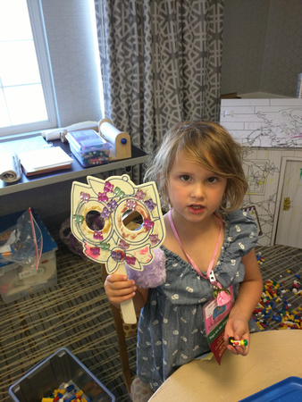K with her craft session mask at BayCon 2016