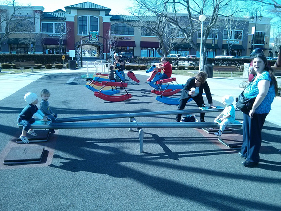 Babies first teeter-totter(?) at the new Nut Tree
