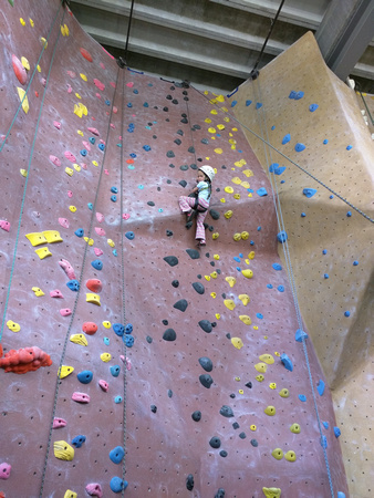 F's first rock climbing session!