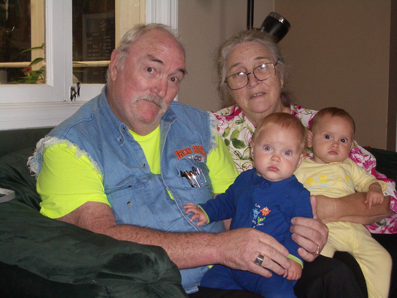 Twins, great-uncle twin, and grandma.