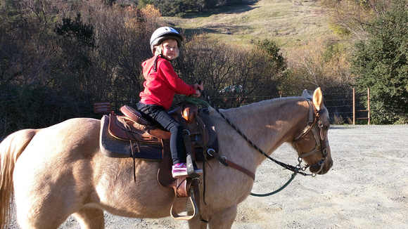 F going for a horseback ride.