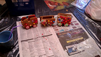 The girls helped with gingerbread.