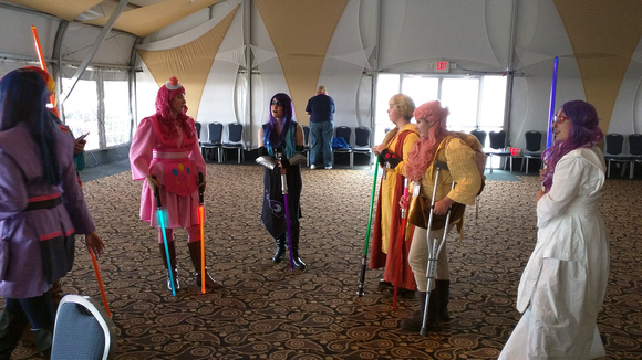 The Mane Six Jedi at BabsCon 2017.