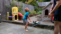 K trying some jumprope.