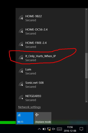 Nice wifi name.
