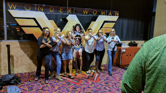 We saw Wonder Woman.  Some people came in costume.  :D
