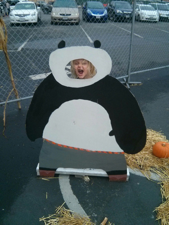 F as an angry panda.