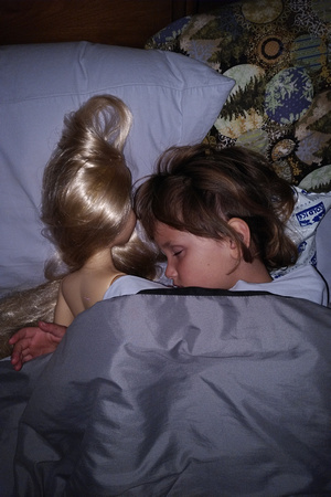 K sleeping with Rapunzel