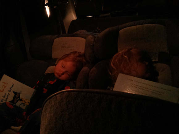 We took them fro a sleep car ride and both of them really wanted books.