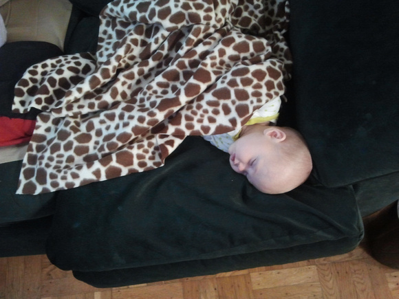 Got a baby to sleep on the couch!