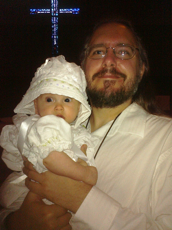 RLP & K at the baptism.