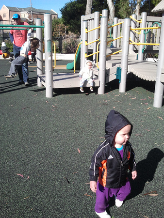 Doin' our own thing.  - Park trip 2013-01-26