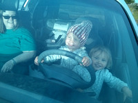 Babies are helping in the car!