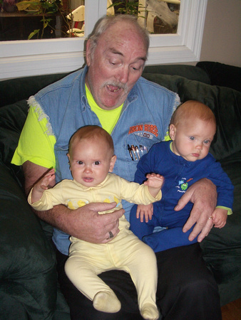 Twins with great-uncle twin.  K is confused.