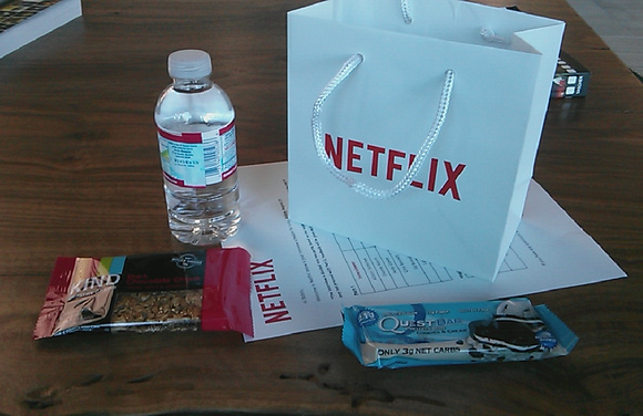 Netflix's interview goodie bag.  I didn't pass that one either.