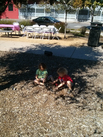 Playing in the "dirt".