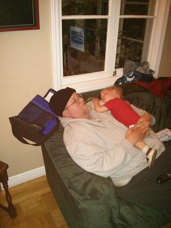 F sleep on Daddy RJ