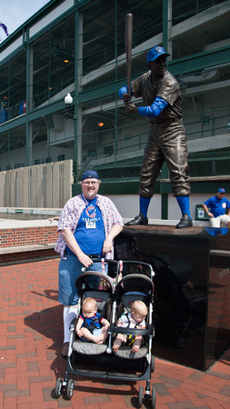 RJ and the babies at Wrigley Field!